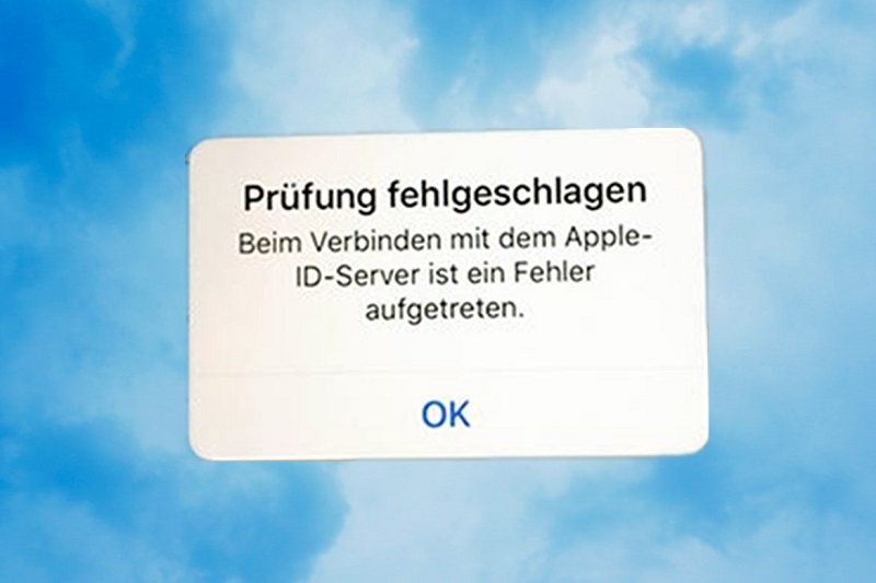 Beim Verbinden mit dem Apple-ID-Server ist ein Fehler aufgetreten