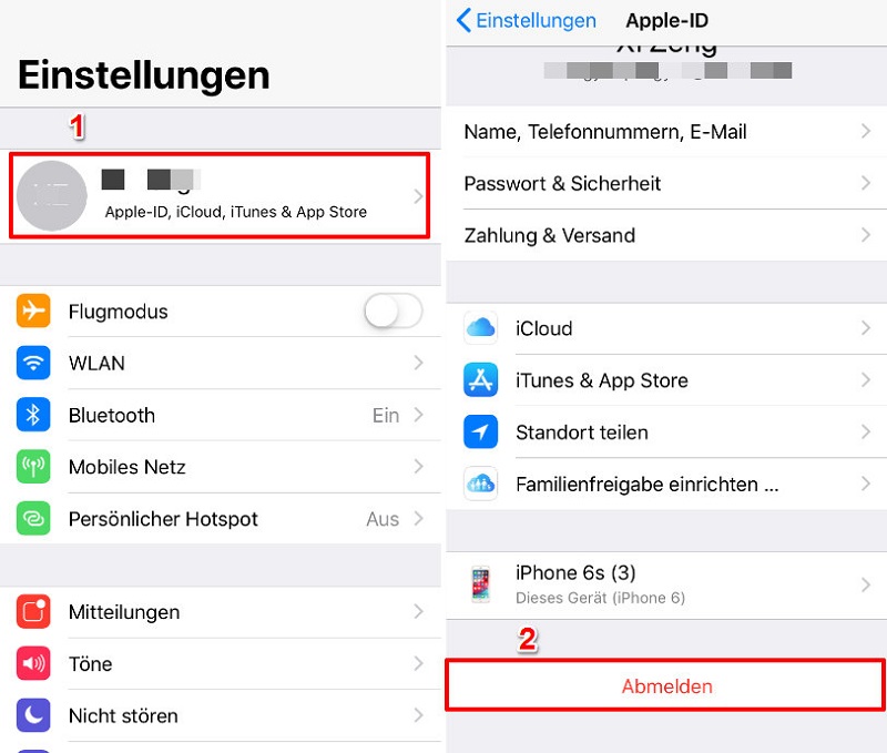 Schließen Sie Ihr iCloud-Konto und melden Sie sich erneut an