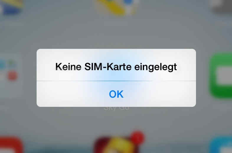 iPhone Keine SIM-Karte eingelegt