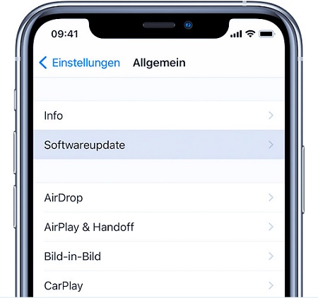 Aktualisieren Sie das Gerät auf das neueste iOS