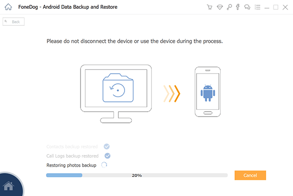 Backup Android Gerät auf PC FoneDog Restore