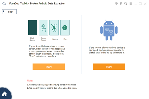 Wählen Sie Extraktionsproblem, um ein Galaxy S5 entsperrt zu bekommen