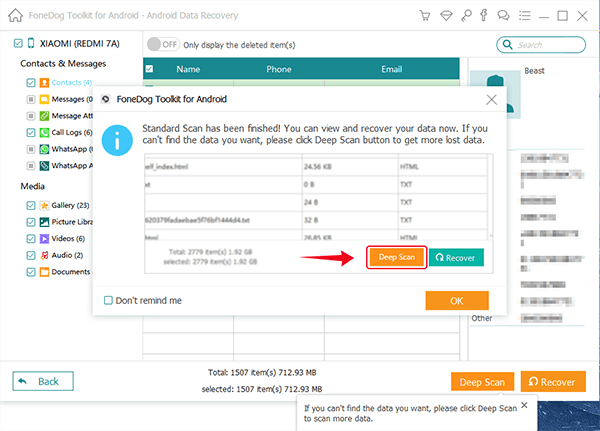 Implementieren Sie einen Deep Scan (optional)