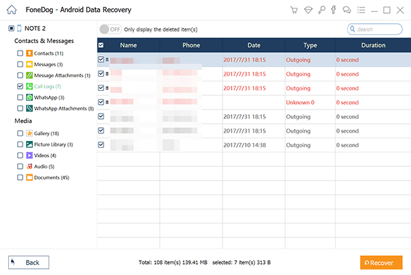 Gelöschte Voicemails mit dem FoneDog Android Data Recovery Tool abrufen