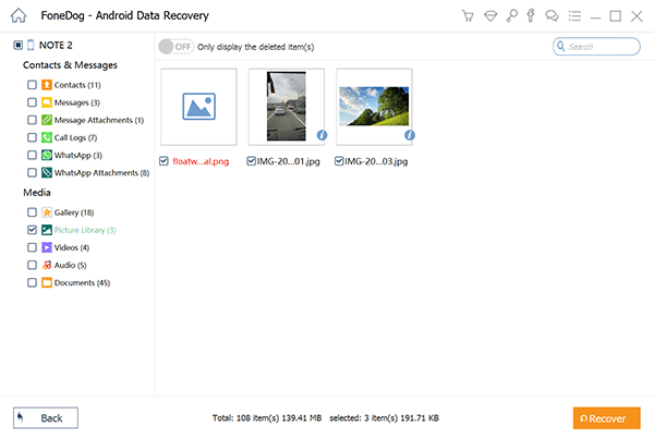 Die beste Datenwiederherstellungsmethode für das LG G3: FoneDog Android Data Recovery