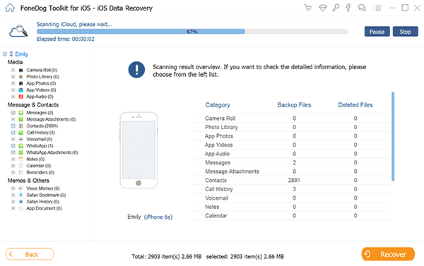 Führen Sie FoneDog Toolkit - iOS Data Recovery aus