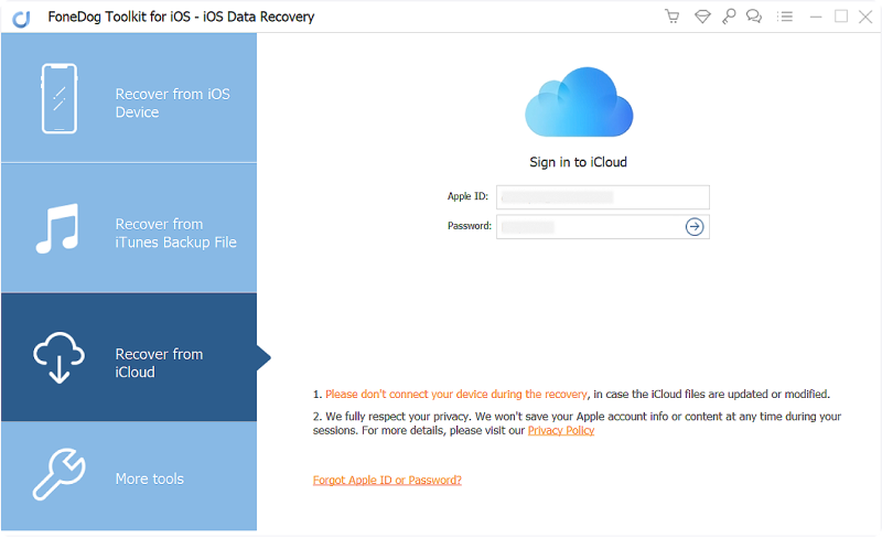 Wiederherstellen von iCloud Backup-Datei