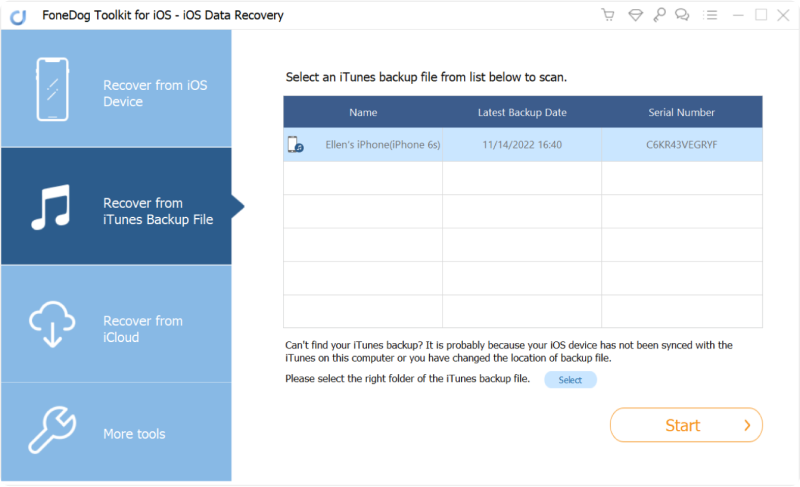 Wiederherstellen von iTunes Backup