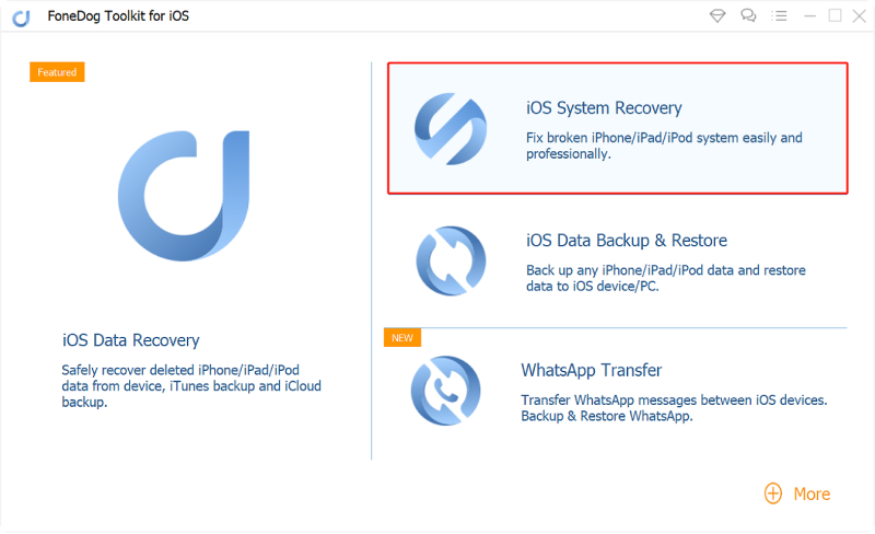 FoneDog iOS Systemwiederherstellung