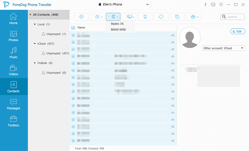 Übertragen von Kontakten von iOS auf Android-Telefon