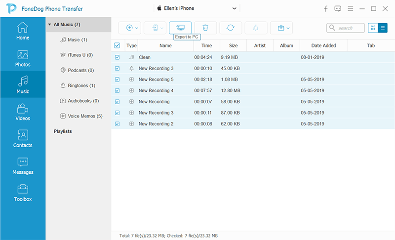 Beste iPod-Musikübertragungssoftware: FoneDog Phone Transfer