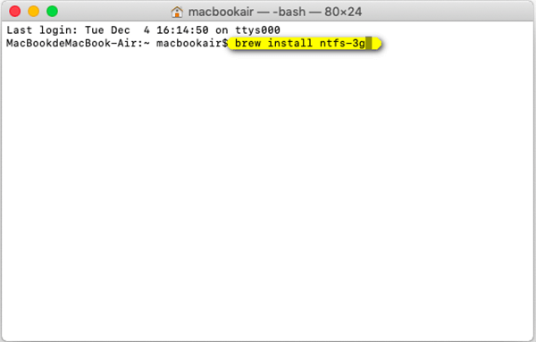 NTFS 3g-Installationscode