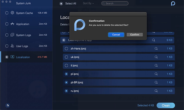 System-Junk-Lokalisierung wird gelöscht