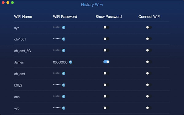 WLAN-Netzwerk-Sweep Watch-Passcode