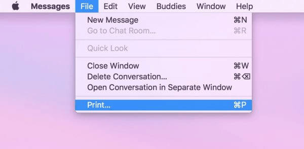So speichern Sie eine Textkonversation vom Mac