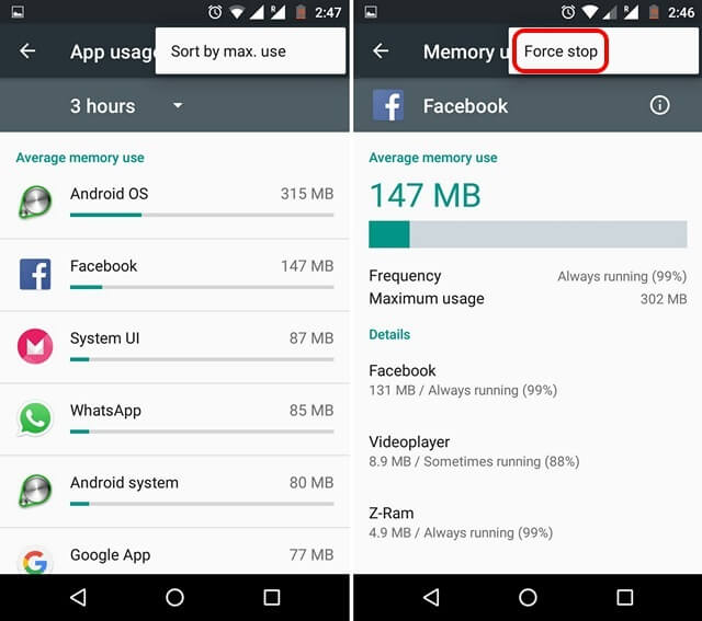 Android Amemory-Details