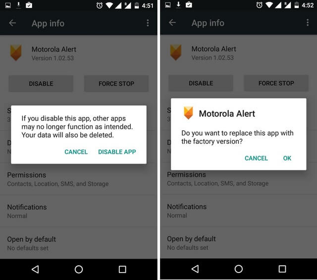 Deaktivieren Sie die System-App auf Android