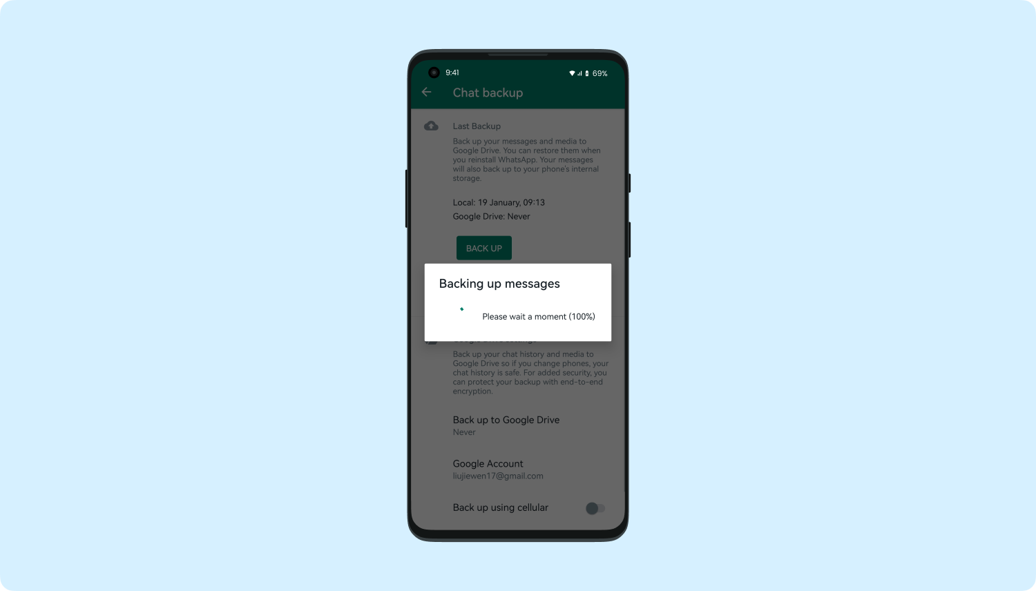 Whatsapp Backup auf Google Drive