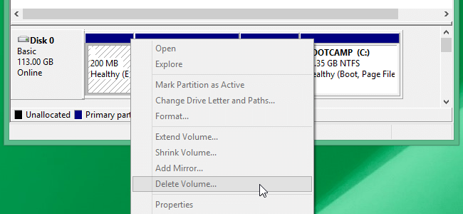 Löschen Sie eine EFI-Systempartition