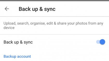 Backup-Synchronisierung bei Google