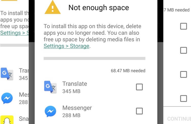 Fix Google Play Fehler 927 Ausreichend Platz