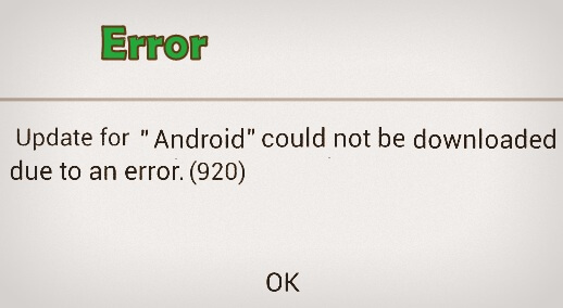 Lösen Sie den Fehlercode 920 Android 920
