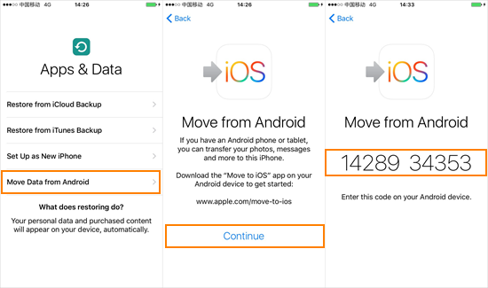 Übertragen Sie Fotos von Android auf das iPhone 15 mit der Move to iOS-App