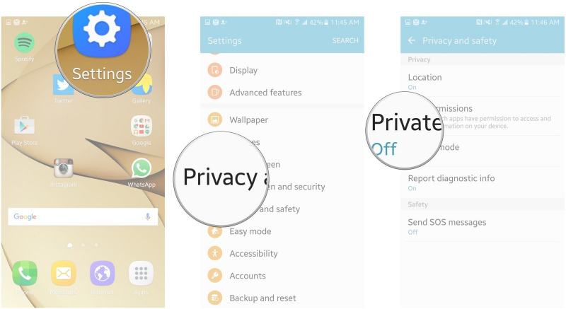Bilder auf Samsung ohne App im privaten Modus ausblenden