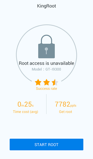 Kingroot App Starten Sie das Rooting