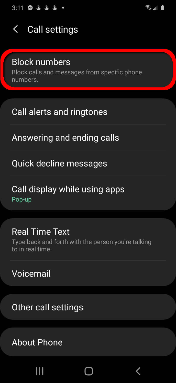 Blockieren Sie Nachrichten oder Spam auf Android