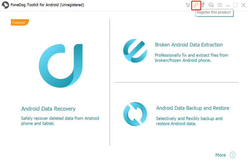 Android-Registermenü Registrieren