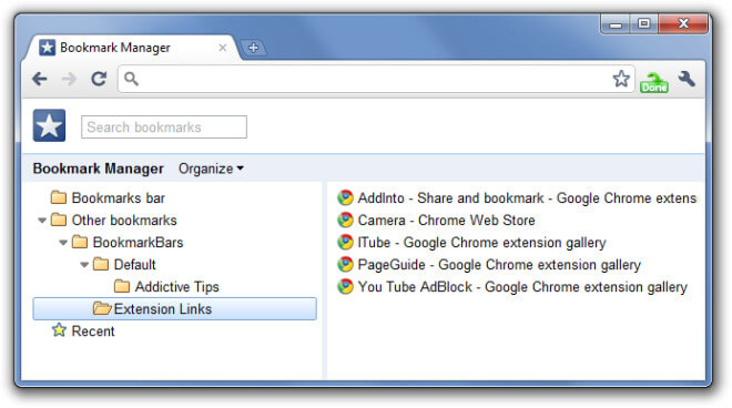 Chrome Bookmarks Bookmark Manager sichern