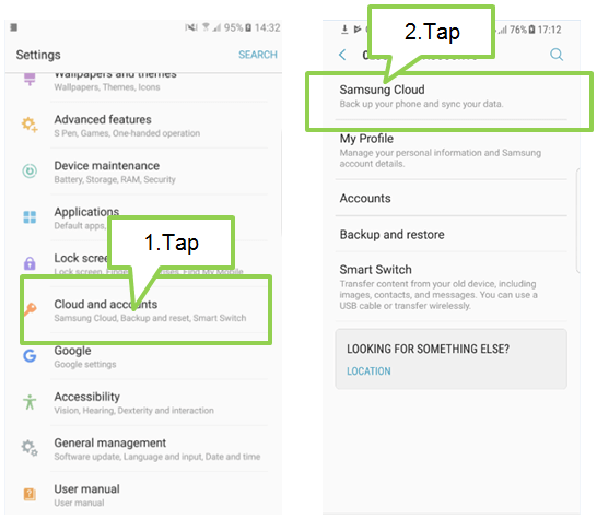 Daten in Samsung Cloud sichern