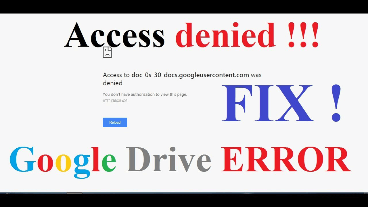 Google Drive-Zugriff verweigert