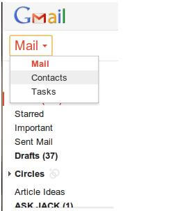 Google-Konto für Outlook-Kontakte