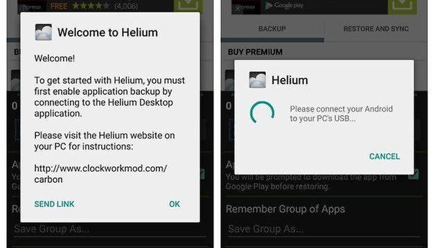 Top Tools Backup App und App Daten Android Helium