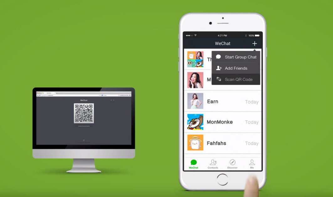 Übertragen Sie WeChat Dateien zwischen Computer und Android oder iPhone QR Web