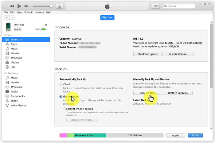 Übertragen Sie Daten vom defekten iPhone über iTunes auf das neue iPhone