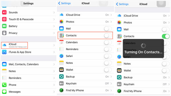 Sichern Sie Kontakte in Icloud