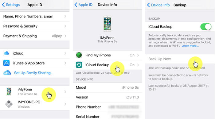 Backup Iphone mit Icloud