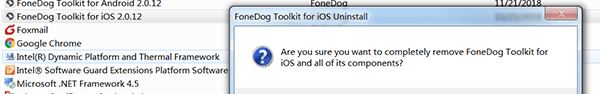 Fonedog Ios Toolkit Deinstallation Bestätigen