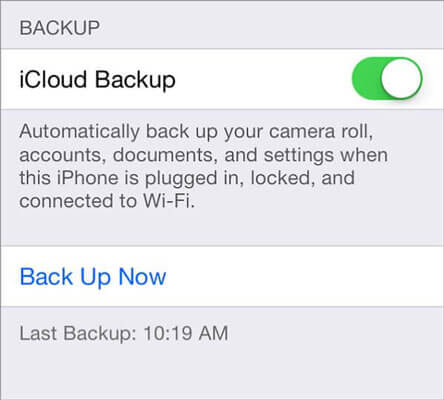 iCloud Backup jetzt