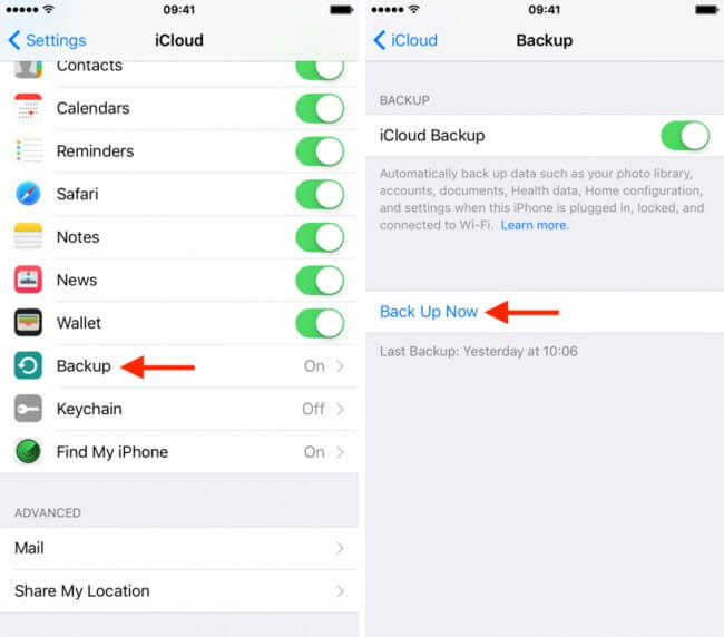 Icloud Backup einrichten