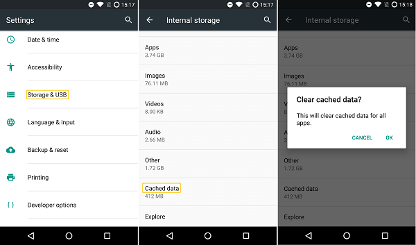 Clear-Cache-Daten-auf-Android