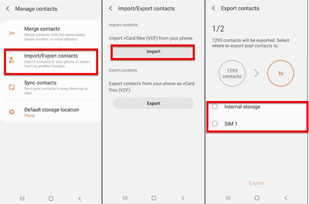 Kontakte manuell zwischen Android-Telefonen übertragen
