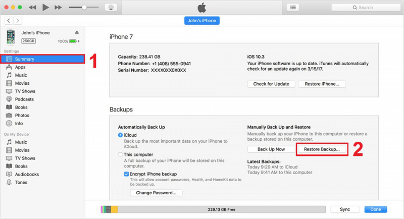 Mit iTunes Backup dauerhaft gelöschte Fotos vom iPhone wiederherstellen