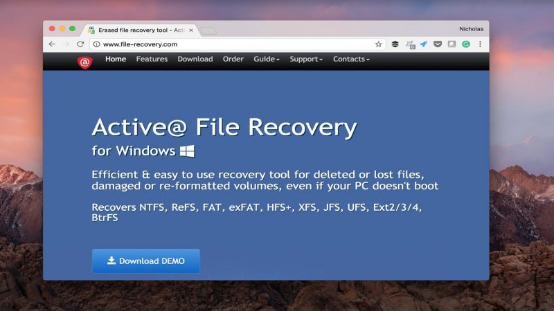 Active File Recovery-Überprüfung