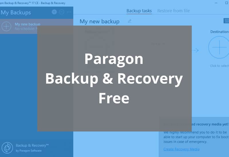 Beste Video-Wiederherstellungssoftware - Paragon Backup and Recovery