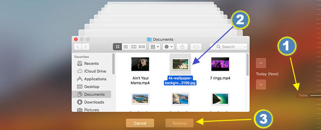 Stellen Sie gelöschte Fotos auf dem Mac mit Time Machine Backup wieder her