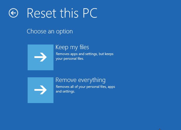 Zurücksetzen von Windows 10 ohne Kennwort mit erweitertem Start auf die Werkseinstellungen